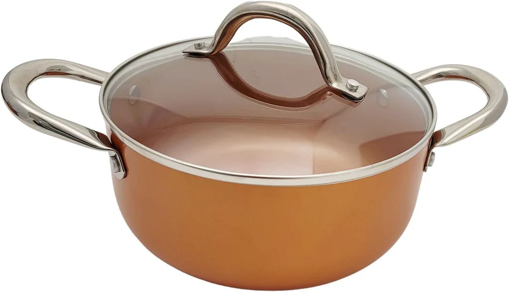 Nonstick Copper Ceramic Dutch Oven Stew Soup Pot